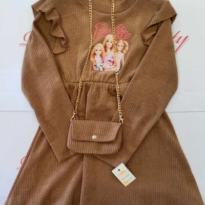 Vestidos manga cumprida com Carteira