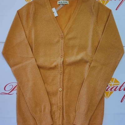 Casaco de malha de menina com brilhantes