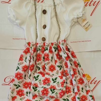 Vestido com Carteira manda Curta