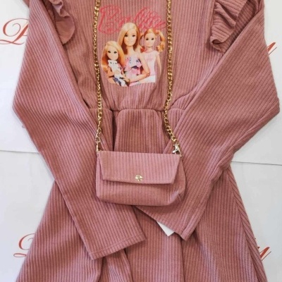 Vestidos manga cumprida com Carteira