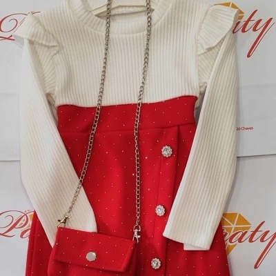 Vestidos manga cumprida com Carteira