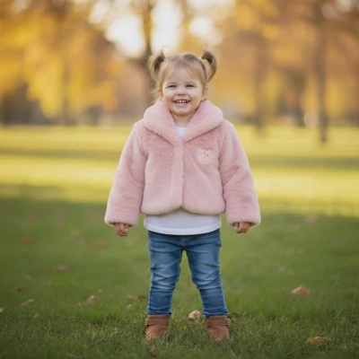 Casaco de Pelo curto de  Menina 12 meses aos 36 meses