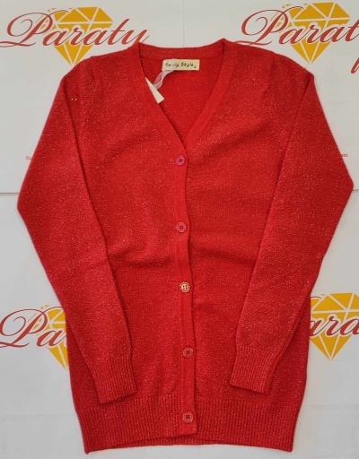 Casaco de malha de menina com brilhantes