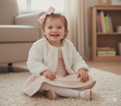 Casaco de Pelo curto de  Menina 12 meses aos 36 meses