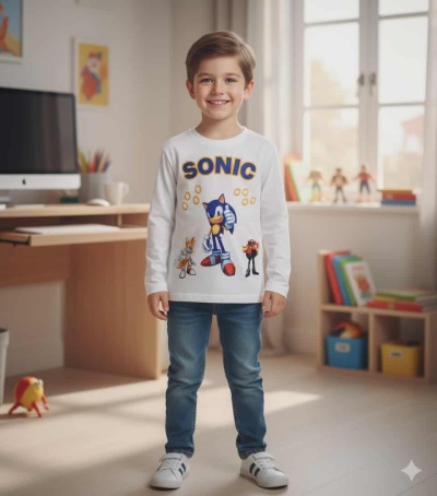 Camisola sem carda de manga cumprida