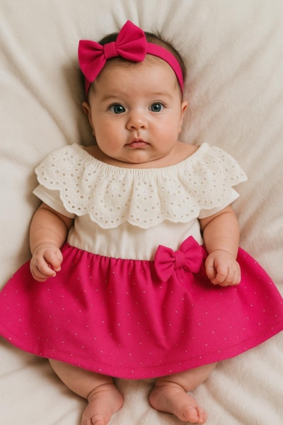 Vestido manga curta 9 meses aos 36 meses