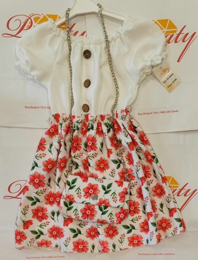 Vestido com Carteira manda Curta