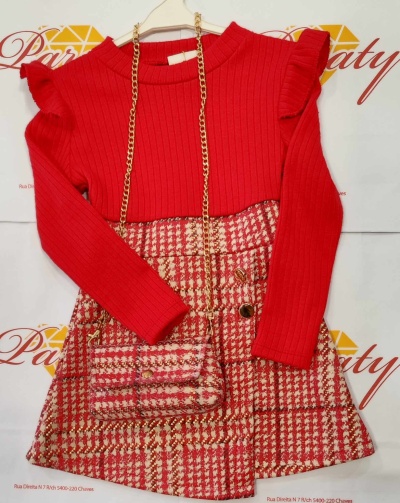 Vestidos manga cumprida com Carteira