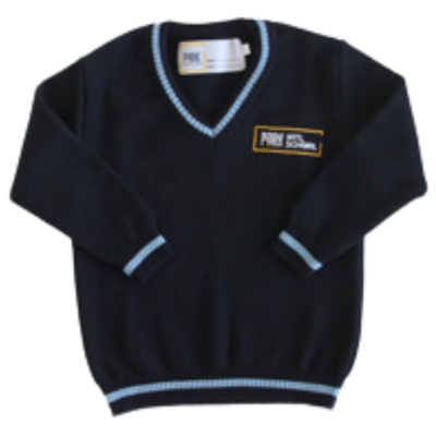 Pullovers de risca azul