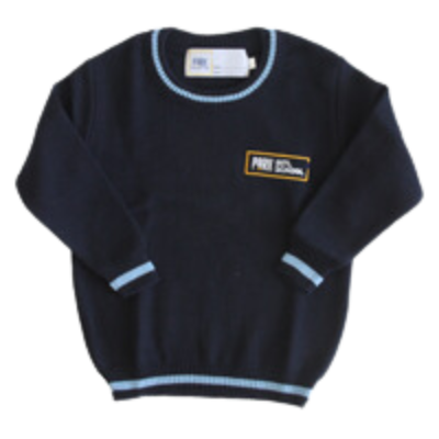 Pullovers de risca azul