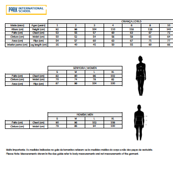 Doc. Tabela de Tamanhos