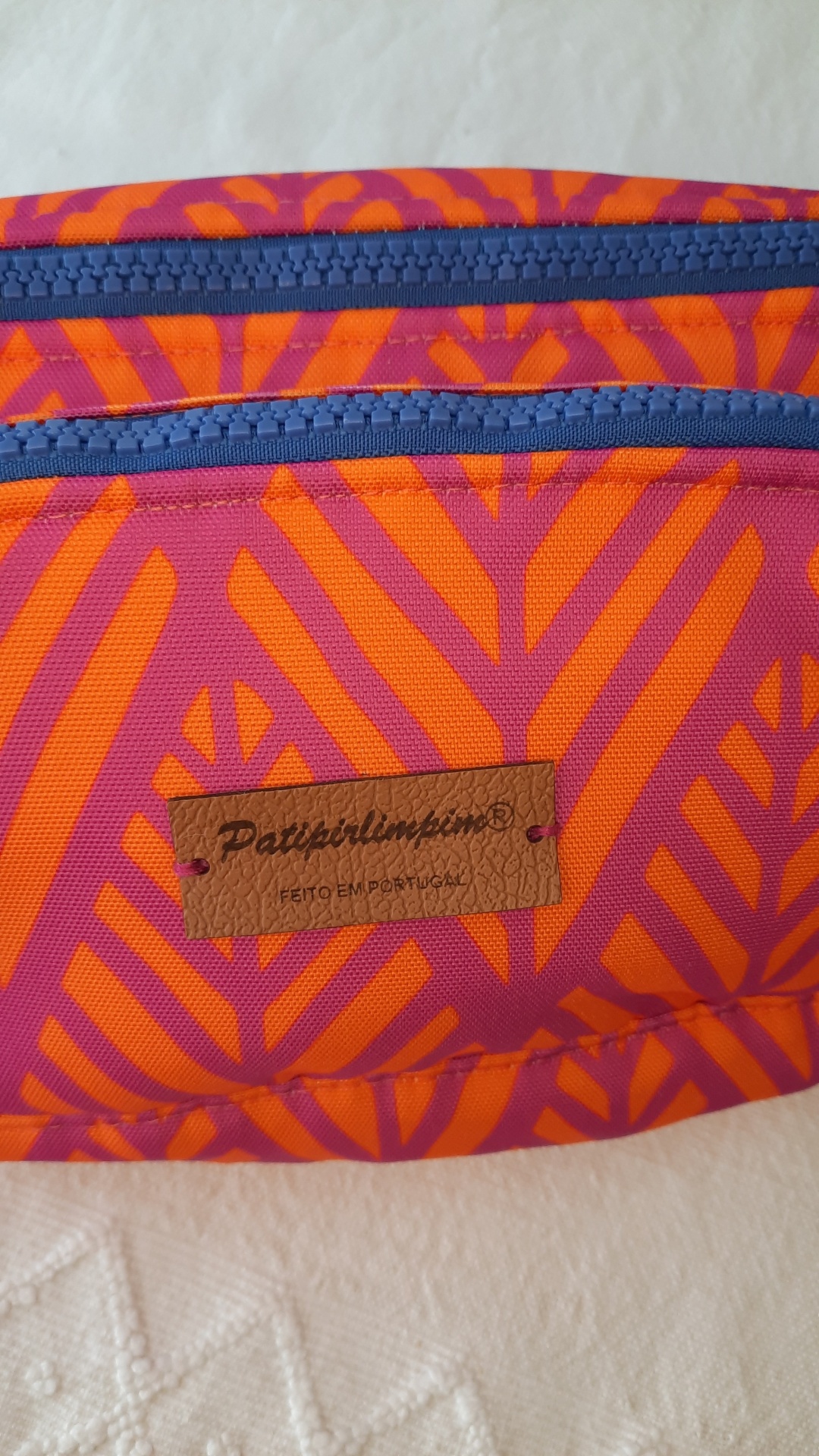 Bolsa de cintura rosa e laranja Bolsa de cintura rosa e laranja