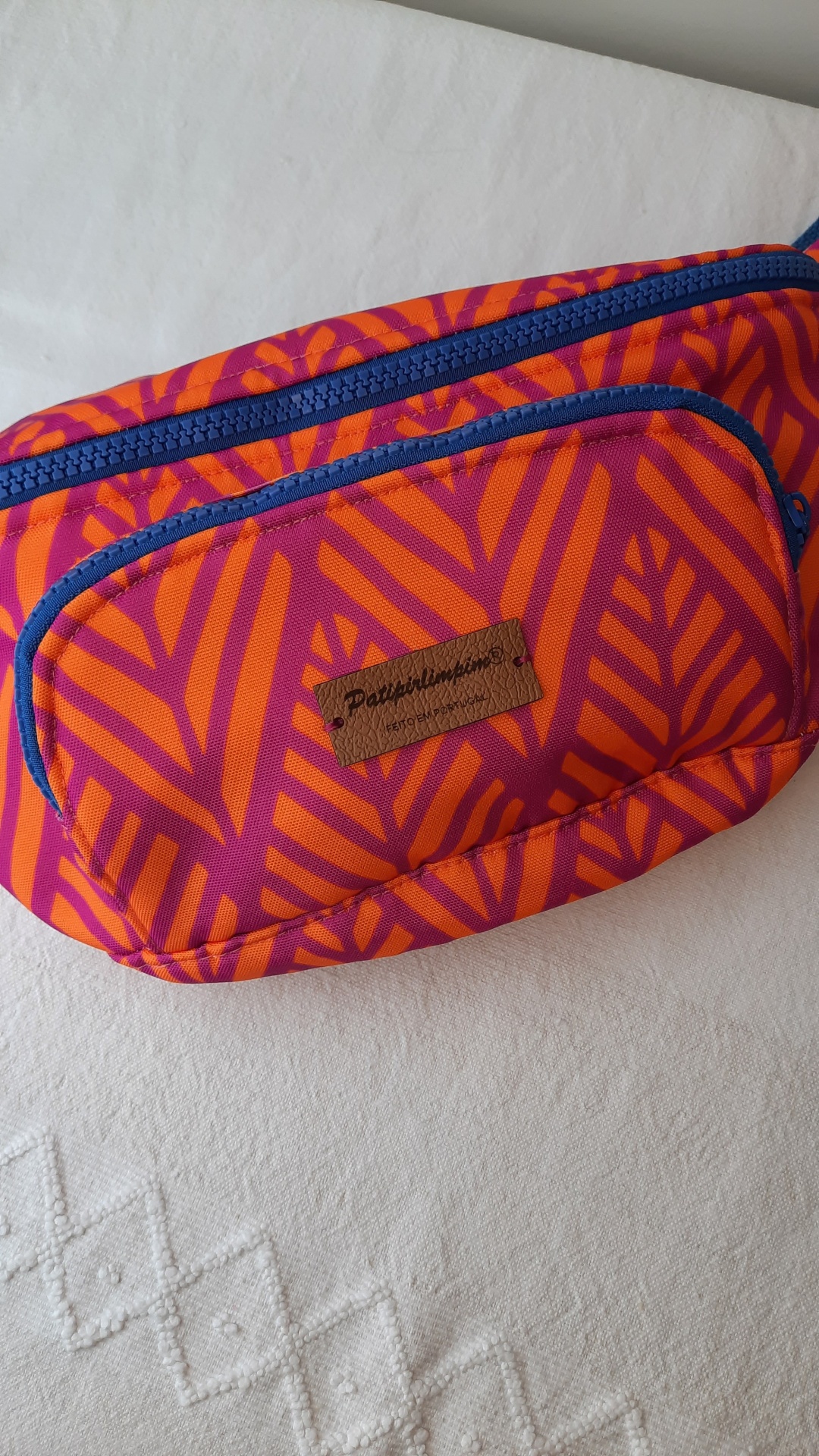Bolsa de cintura rosa e laranja Bolsa de cintura rosa e laranja
