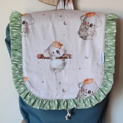 Mochila em nylon impermeável e padrão Koalas