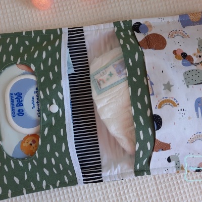 Porta-toalhitas e fraldas Animais em festa