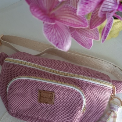 Bolsa de cintura rosa velho