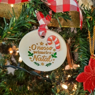 Enfeite «O nosso primeiro natal»