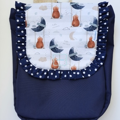 Mochila em nylon impermeável e padrão Ursos