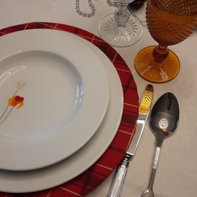 Capas para pratos marcadores dourado