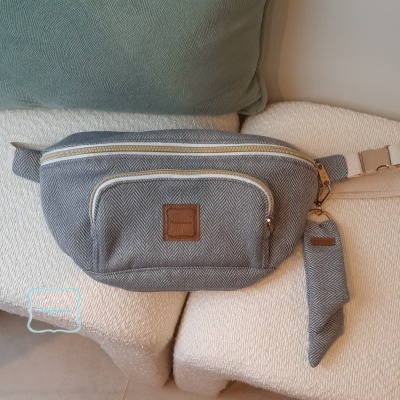 Bolsa de cintura fazenda cinzenta