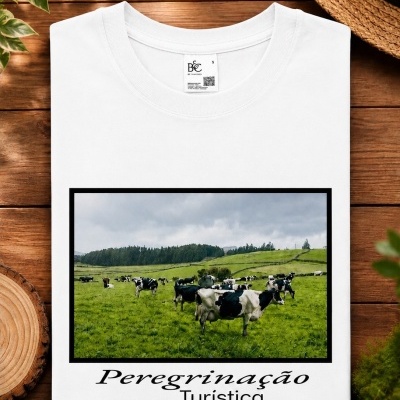 T-Shirt Unissexo Personalizável em Algodão com Impressão de Fotos