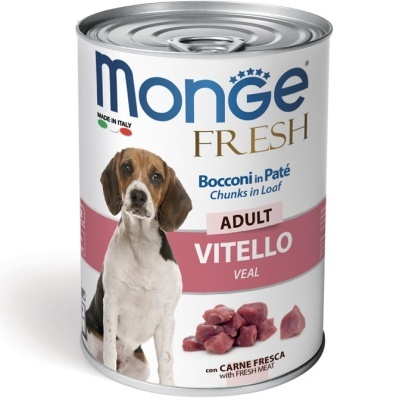 MONGE FRESH CÃO ADULTO VITELA EM PATÊ- 400gr