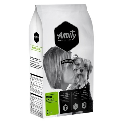 AMITY PREMIUM CÃO MINI ADULTO - FRANGO, CORDEIRO E ARROZ - 3KG