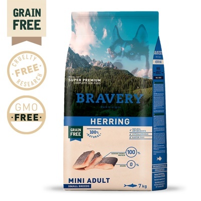 BRAVERY - CÃO ADULTO MINI- ARENQUE 2Kg