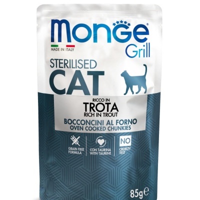 MONGE- GATO ESTERILIZADO GRILL- TRUTA- 85gr