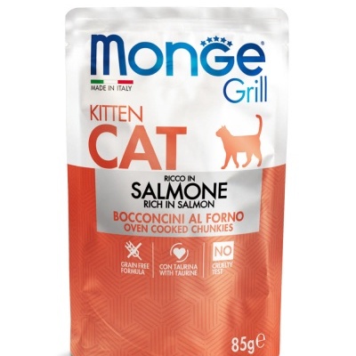 MONGE- GRILL KITTEN SALMÃO- 85gr