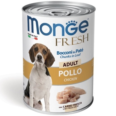 MONGE FRESH CÃO ADULTO FRANGO EM PATÊ- 400gr