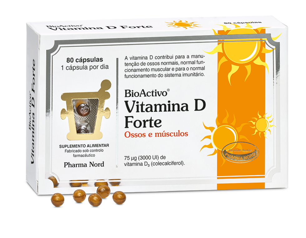 BioActivo Vitamina D Forte 75 µg 80 cápsulas BioActivo Vitamina D Forte 75 µg 80 cápsulas