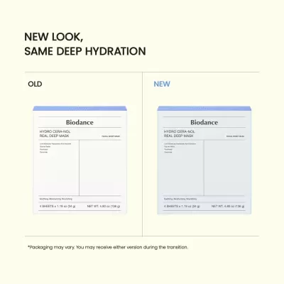 Biodance - Hydro Cera-Nol Real Deep Mask, 34g x 4 unidades
