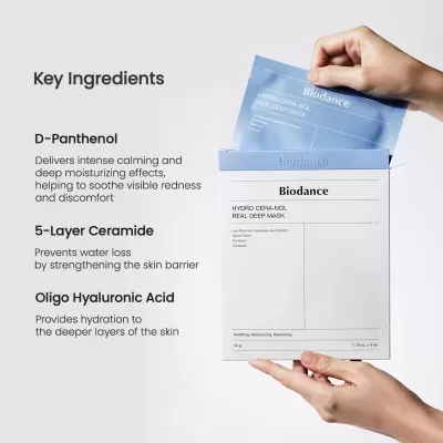 Biodance - Hydro Cera-Nol Real Deep Mask, 34g x 4 unidades