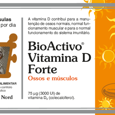 BioActivo Vitamina D Forte 75 µg 80 cápsulas