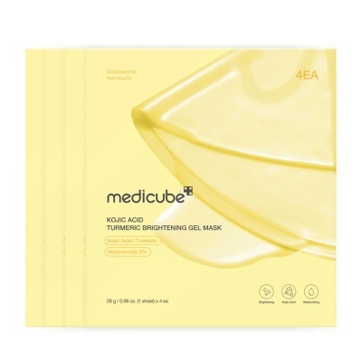 Medicube – Kojic Acid Turmenic Brightening Gel Mask, 4 máscaras