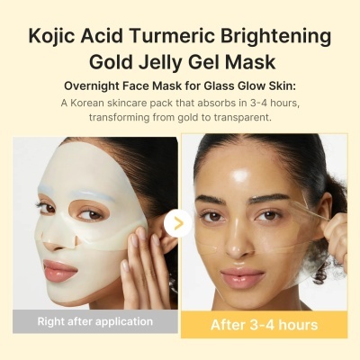 Medicube – Kojic Acid Turmenic Brightening Gel Mask, 4 máscaras