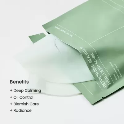 Biodance - Refreshing Sea Kelp Real Deep Mask 1 Box, 34g x 4 unidades