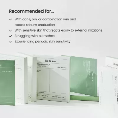 Biodance - Refreshing Sea Kelp Real Deep Mask 1 Box, 34g x 4 unidades