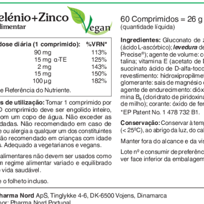 BioActivo Selénio + Zinco 60 comprimidos