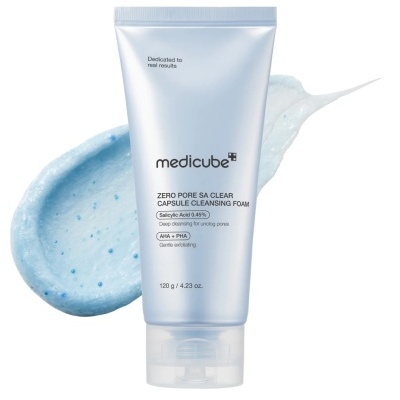 Medicube – Zero Pore Clear Capsule Cleansing Foam, 120ml
