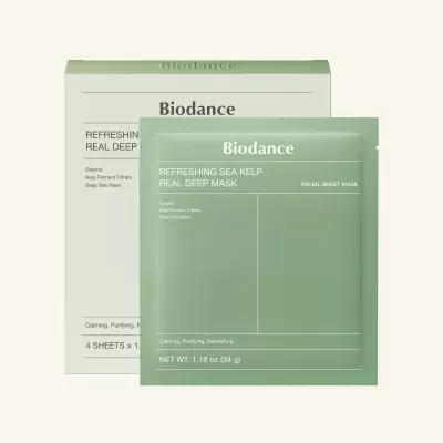 Biodance - Refreshing Sea Kelp Real Deep Mask 1 Box, 34g x 4 unidades