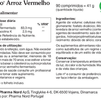 BioActivo Arroz Vermelho 2,5 mg 90 comprimidos