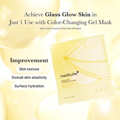 Medicube – Kojic Acid Turmenic Brightening Gel Mask, 4 máscaras