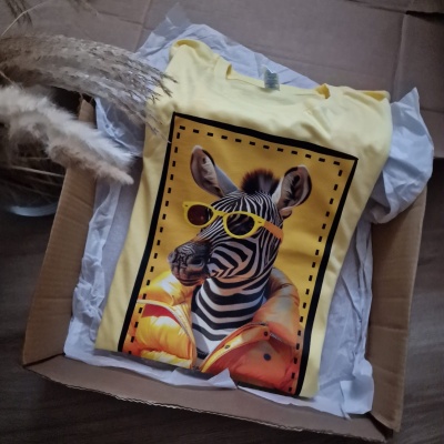 T-shirt personalizada zebra moldura