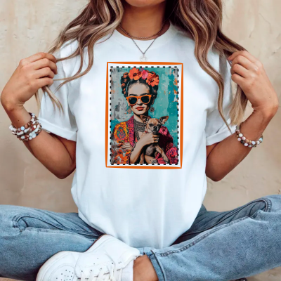 T-shirt personalizada frida kahlo pintura
