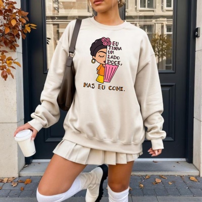 Sweat personalizada Eu tinha um lado doce