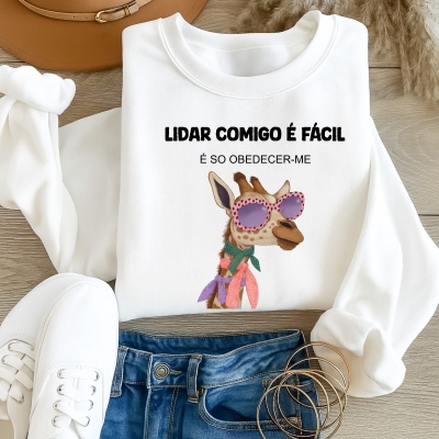 Sweat personalizada Lidar comigo é fácil