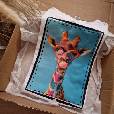 T-shirt personalizada Girafa moldura III