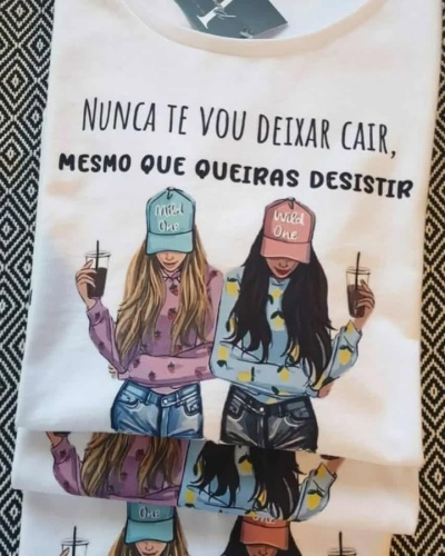 T-shirt Nunca te vou deixar cair